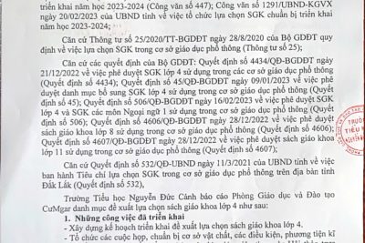 DANH MỤC SGK LỚP 4 ÁP DỤNG TẠI TRƯỜNG TH NGUYỄN ĐỨC CẢNH